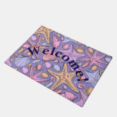 Lavender Seashell Welcome Doormat 18x24 Deurmat (Schuin)