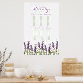 Lavender Seating Chart Poster (Keuken)