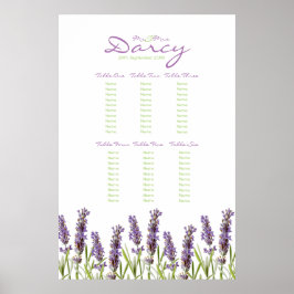 Lavender Seating Chart Poster