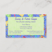 Lavender Seed Art Fabric Store Promotion Visitekaartje (Achterkant)