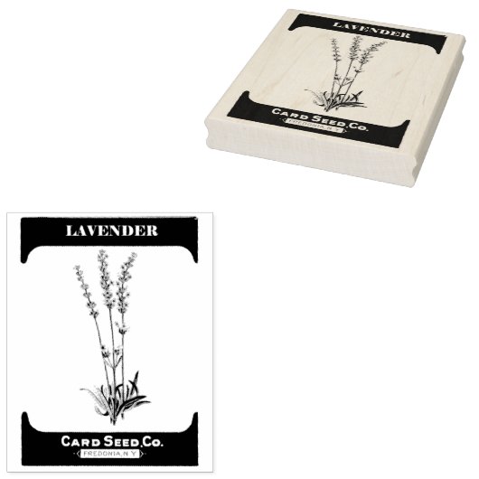  lavender Seed Packet Rubber Art Stempel (Gestempeld)