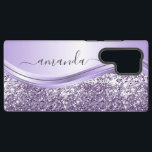 Lavender Sequin Glitter Handwrite Calligrafie Samsung Galaxy Hoesje<br><div class="desc">Dit ontwerp kan op het gebied worden gepersonaliseerd dat door de foto en/of tekst te veranderen wordt verstrekt. Of het kan worden aangepast door te klikken deze Sjabloon personaliseert en dan de klik te kiezen om verdere optie aan te passen en de kleur van de achtergrond te schrappen of te...</div>