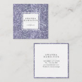 Lavender Sequins | vrouwelijke beroepsbeoefenaar Vierkante Visitekaartje (Voorkant / Achterkant)