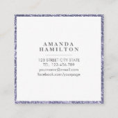Lavender Sequins | vrouwelijke beroepsbeoefenaar Vierkante Visitekaartje (Achterkant)