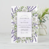 Lavender Serene Countryside Wedding Kaart (Staand voorkant)