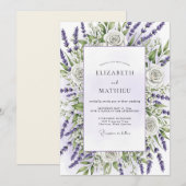 Lavender Serene Countryside Wedding Kaart (Voorkant / Achterkant)