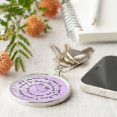 Lavender Serenity Prayer Sleutelhanger (Zijkant)