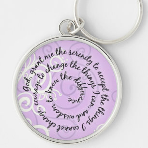 Lavender Serenity Prayer Sleutelhanger