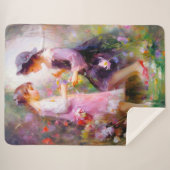 Lavender Sherpa Deken (Voorkant (horizontaal))