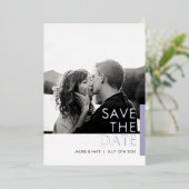 Lavender Shimmer Save the Date folie card Uitnodiging (Staand Voorkant)