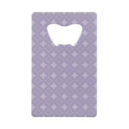 Lavender shippo-patroon creditkaart flessenopener