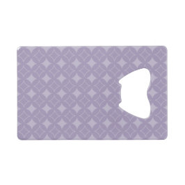 Lavender shippo-patroon creditkaart flessenopener
