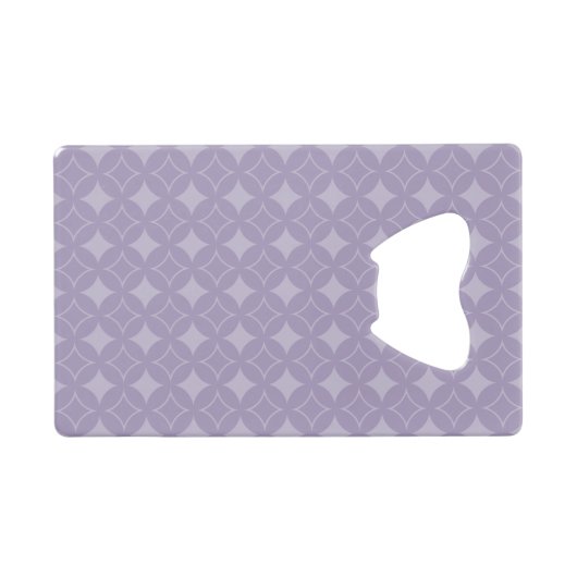 Lavender shippo-patroon creditkaart flessenopener (Voorkant (Horizontaal))