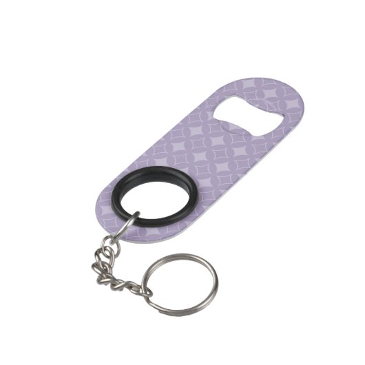 Lavender shippo-patroon mini flessenopener (Achterkant Gekanteld)