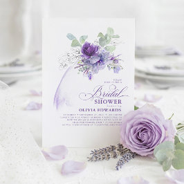 Lavender Silver Elegant Modern Boho Vrijgezellenfe Kaart