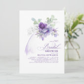 Lavender Silver Elegant Modern Boho Vrijgezellenfe Kaart (Staand voorkant)