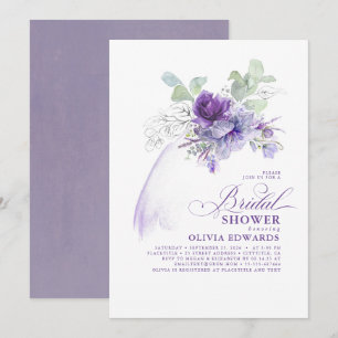 Lavender Silver Elegant Modern Boho Vrijgezellenfe Kaart