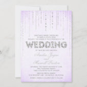 Lavender & Silver Glitter Blik Weddenschap Kaart (Voorkant)