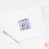 Lavender Silver Glitter Ombre Sweet 16 Favor Vierkante Sticker (Envelop)