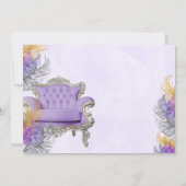 Lavender Silver Gold Waterverf Baby shower Kaart (Achterkant)