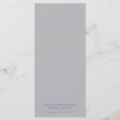 Lavender Silver Menu Simple (Achterkant)