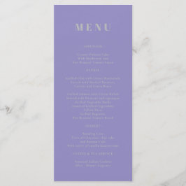 Lavender Silver Menu Simple