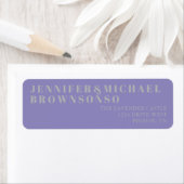 Lavender Silver Minimalistic Wedding Etiket (Insitu)