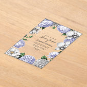Lavender & Silver Modern Botanical Wedding Acryl Uitnodigingen (Laagn)