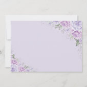 Lavender Silver Rozen Quinceanera Save the Date Aankondiging (Achterkant)