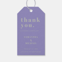 Lavender Silver Simple Classic Wedding Thank You