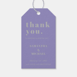 Lavender Silver Simple Classic Wedding Thank You Cadeaulabel