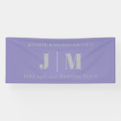 Lavender Silver Simple Wedding day party Spandoek (Horizontaal)