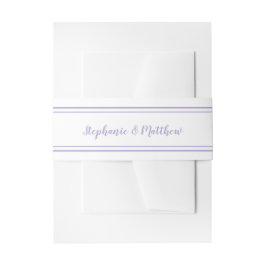 Lavender Simple Elegant Modern Wedding Uitnodigingen Wikkel