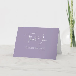 Lavender Simple Weddenschap Hartelijk dank Bedankkaart