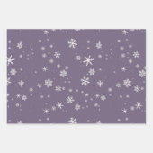Lavender Snowflake sneeuwwinterkerstFeestdagen Inpakpapier Vel (Voorkant 3)
