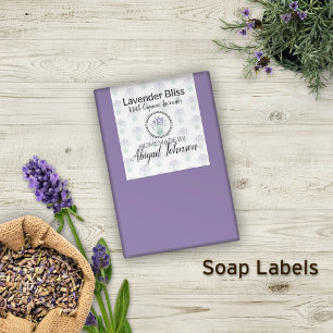 Lavender Soap Artisan Handmade Homemade-etiket Rechthoekige Sticker