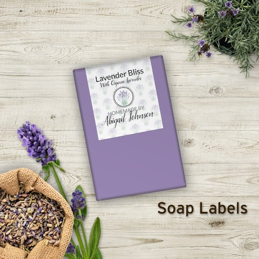 Lavender Soap | Artisan Handmade | Homemade-etiket Rechthoekige Sticker