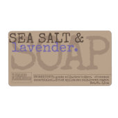 Lavender Soap Handgemaakt Rustische Stickers (Voorkant)