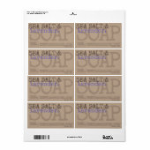 Lavender Soap Handgemaakt Rustische Stickers  (Full Sheet)