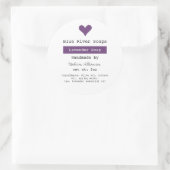 Lavender Soap Handmade with Ingredients List Ronde Sticker (Tas)