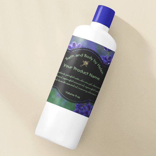 Lavender Soap Label - vierkant met ingrediënten