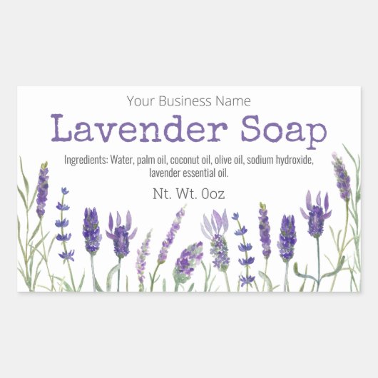 Lavender Soap Labels (Voorkant)