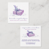 Lavender Soap Paars Bath Cosmetic Vierkante Visitekaartje (Voorkant / Achterkant)