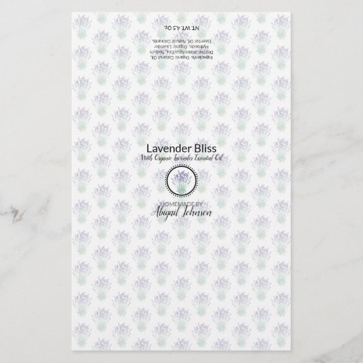 Lavender Soap Packaging Wrapper | Lijnpapier (Voorkant)