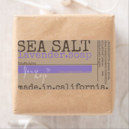 Lavender Soap Salt Products Packaging with Logo Etiket