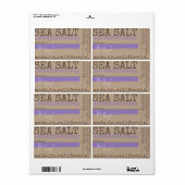 Lavender Soap Salt Products Packaging with Logo Etiket (Full Sheet)