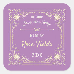 Lavender Soap Vierkante Sticker