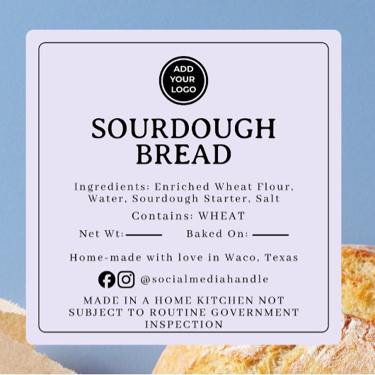 Lavender Sourdough Ingredient Cottage Sticker