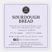 Lavender Sourdough Ingredient Cottage Sticker (Voorkant)