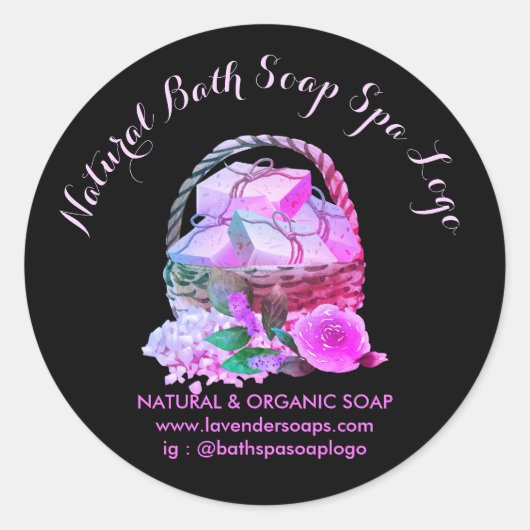Lavender Spa Handmade Soap Bathing Ronde Sticker (Voorkant)